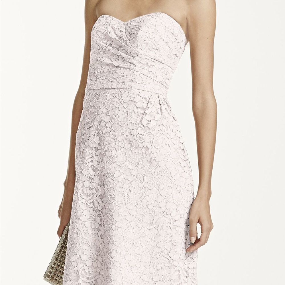 David’s Bridal Plum Lace Bridesmaid’s Dress (NWT)